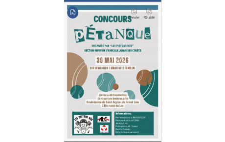 Concours de pétanque
